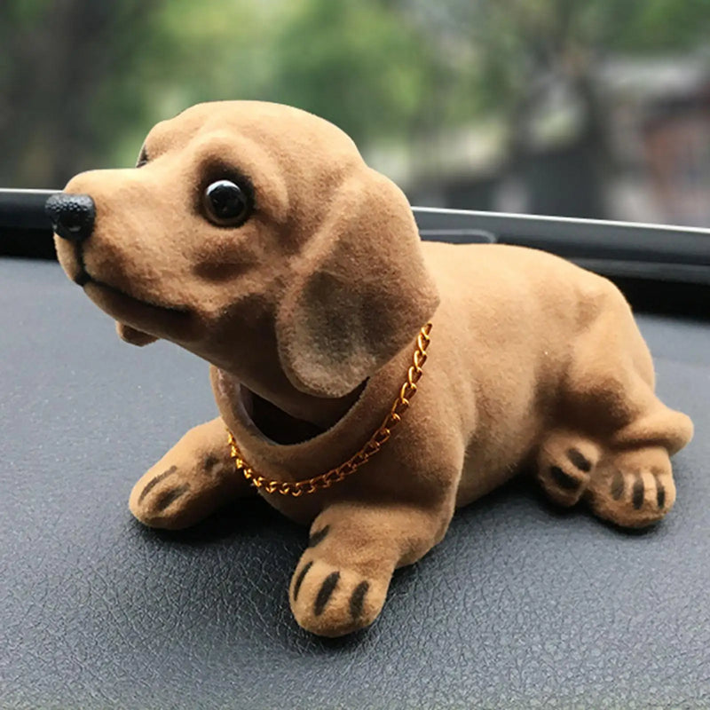 Resin Shaking Head Dog Decor Puppy Bobbing Head Dog Bobblehead Toy Animal Figures Car Ornament Decoration Car Dashboard Head Dog