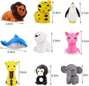 30 Pcs Animal Erasers Desktop Pets Animal Pencil Erasers Bulk Puzzle Toys Gifts Classroom Prizes Easter Egg Fillers,Party Favors
