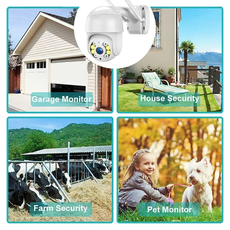 4K 8MP Smart Wifi PTZ Camera 5x Digital Zoom AI Human Detection ONVIF Wireless CCTV IP Camera Home Security Protection iCsee