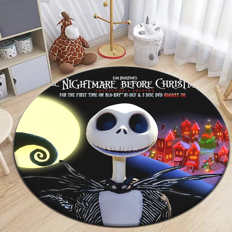 The Nightmare Before Christmas HD Printed Round Carpet.exquisite, Living Room,bedroom,sofa,entry Door Mat.table,chair,gift,Rug