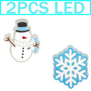 1-5PCS New Christmas LED Shoe Charms,Cute Santa Claus Cat & Dog Pin Accessories for Sandals,Shoe Clogs Buckle Christmas Gifts