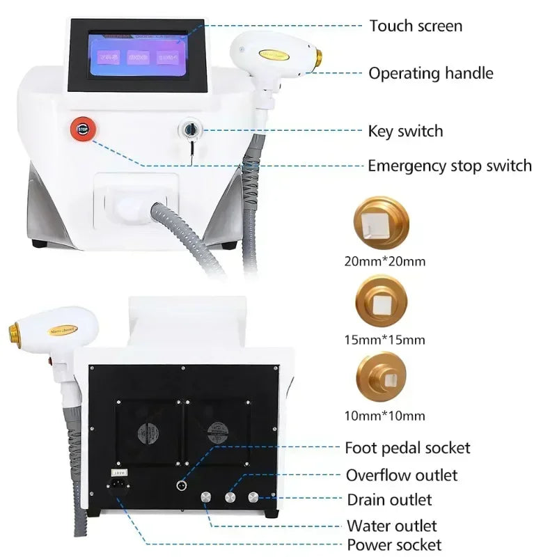 Diode Laser Hair Removal Machine 2024 Permanent Ice Platin Cooling System 4Wavelength 755 808 940 1064nm epilator for women