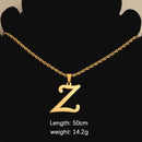 Initial Necklace for Men Women Boys Girls, 18K Gold Plated 26 Letters Pendant Necklace, Personalized Jewelry Father's Day Gifts