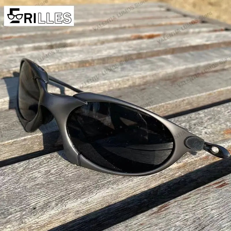 Premium Metal Frame Polarized Sunglasses, Cycling Fishing Multi-Sport Eyewear, Anti-Glare HD Vision, Outdoor Adventure Gear