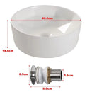 Modern Counter Round White Bathroom Sink Art Basin