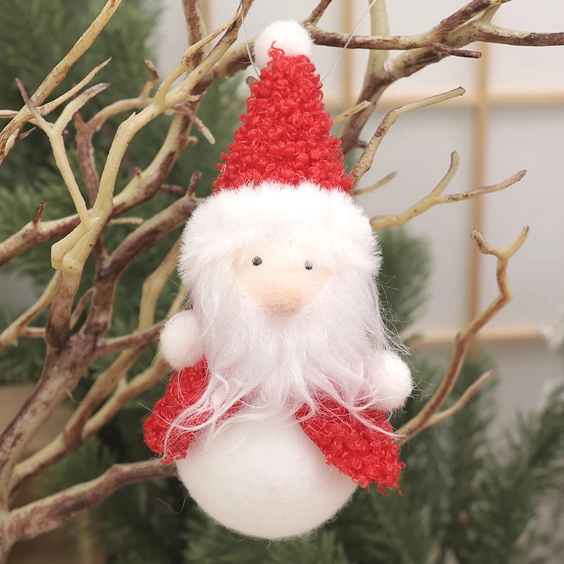 Plush Angel Doll Christmas Tree Pendant Decor Reindeer Snowman Santa Claus Doll New Year Kids Gift Christma Home Decor Navidad