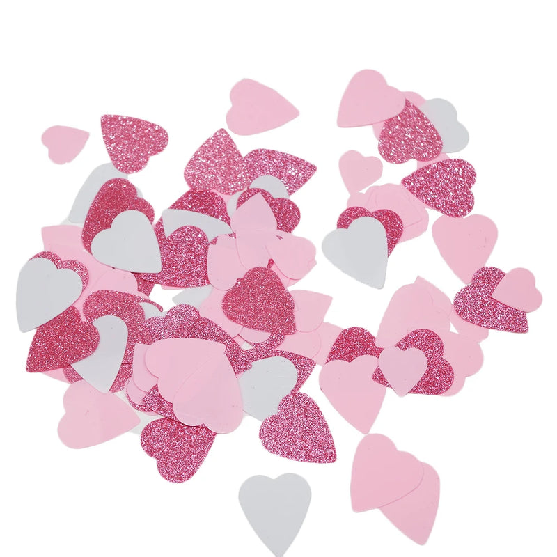 15G Glitter Heart Confetti Pink White Dining Table Confetti Birthday Wedding Table Scattered Diy Decorations Baby Shower