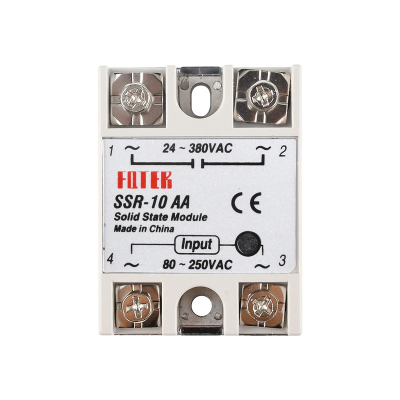 AC 220V Solid State Relay SSR-10AA SSR-25AA SSR-40AA SSR-60AA 10A 25A 40A 60A AC Control AC SSR Relay 80-250VAC TO 24-380VAC