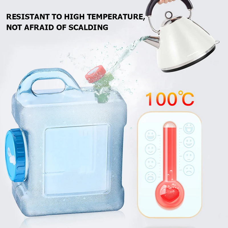 5 L Water Container with Faucet Water Can Bucket Large Capacity Water Bottle Portable Water Container For Outdoor Camping Travel