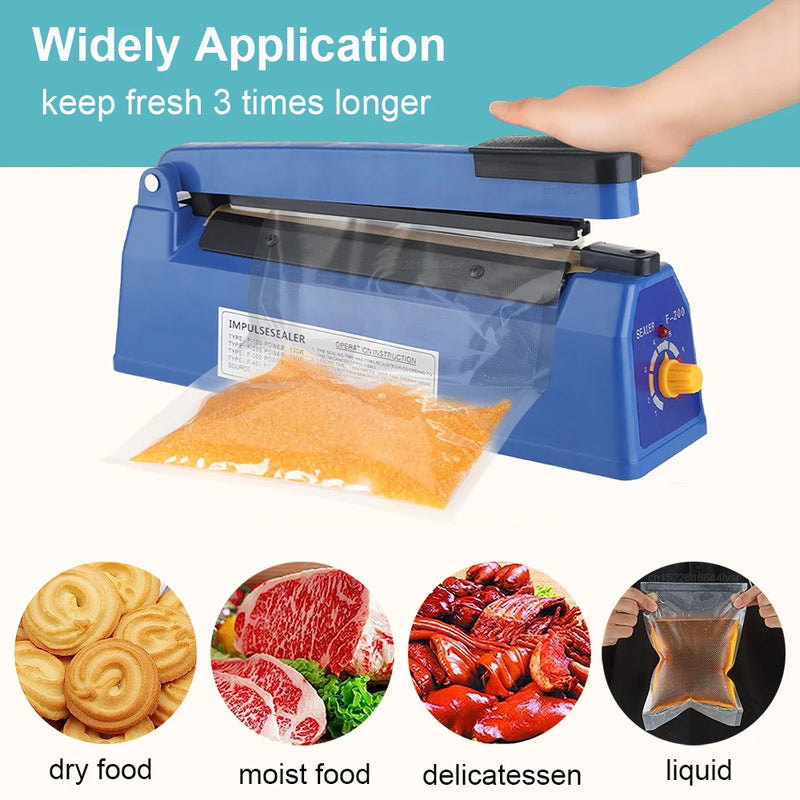 Plastic Bag Sealer Heat Sealing Machine Hand Pressure Thermal Packaging Machine Food Heat Bag Sealer for Plastic Bags Packaging