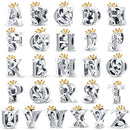 Charms Fit Pandora 925 Original Bracelets Classic Crown 26 Letters Alphabet Charms Beads For Women Fine DIY Wedding Jewelry Gift