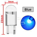 2Pcs Auto Light T10 LED Glass Housing Cob Car BulbAmbient Lighting Reversing Brake Wedge License Plate Lamp Dome Multiple Colors