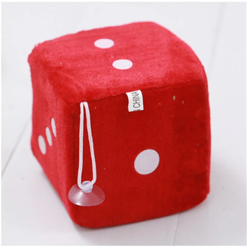 Auto Car Hanging Fuzzy Dice Dots Pendant Decor Velvet Dice Model Decoration Rearview Mirrors Styling Car Accessories Interior