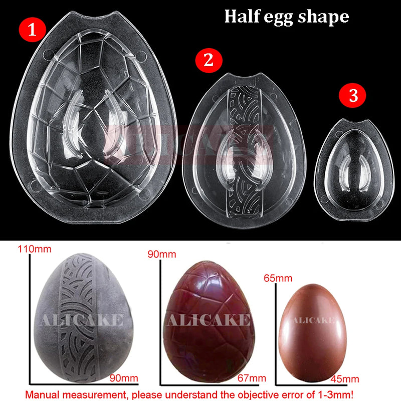 Chocolate Mold for Easter Egg Bunny Chocolate Bonbons Candy Bar Polycarbonate Confectionery Baking Pastry Tools
