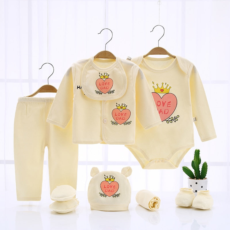 Newborn Clothing Suits Baby toddler Cotton Set for Girls Boys pink blue yellow