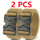 The New Men's 120cm Buckle Belt Nylon Braided Lightweight Breathable Daily Commuter Men's Belt