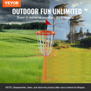 VEVOR Disc Golf Basket 24Chains Portable Disc Golf Target Hole Heavy Duty Steel Practice Disc Golf Basket Stand Equipment Orange