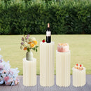 4PCS Wedding Party Flower Stand Cylinder Foldable Cardboard Centerpiece Dessert Table Columns Display Stand 40+60+80+100cm
