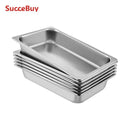 SucceBuyBuffet Chafing Dishes 8.5L-20L Gastronorm Pans Steam Table Pans Tray Stainless Steel Food Container for Party BBQ Baking