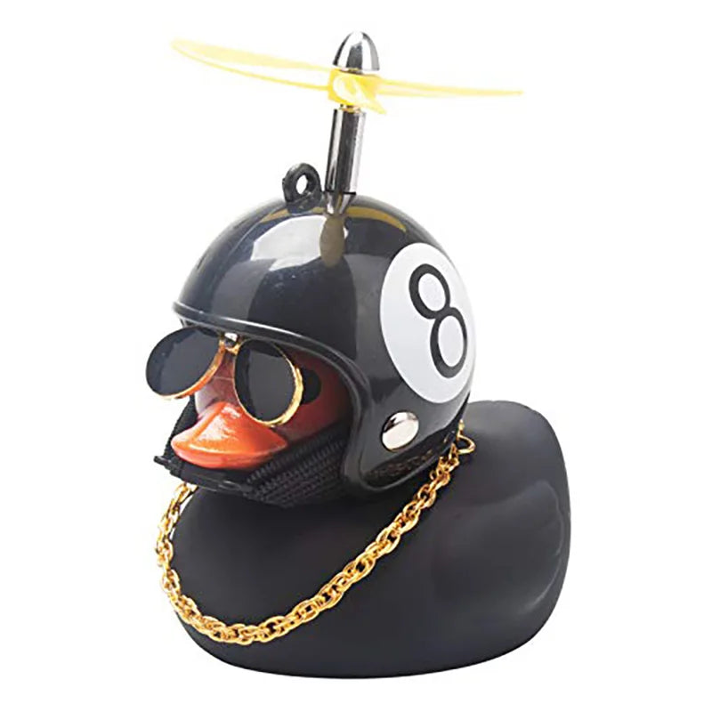Car Duck Helmet Accessories A Set Accessories Propeller Car Yellow Black Duck Adhesive Strap Gold Chain Dog Rabbit Panda Helmet