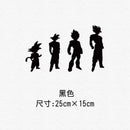 Dragon Ball Personality Creative Silhouette Car Sticker Anime Sticker Waterproof Sunscreen Laptop Window Trunk Sticker