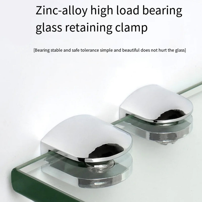 Glass Shelf Diecast Replacement Modern Simple Style Adjustable Heavy Duty Anti-rust Bathroom Clamp Holder Hardware