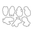 Mangocraft Happy Easter Eggs And Chicken Cutting Dies Clear Stamp DIY Scrapbooking Metal Dies Silicone Stamp For Cards Albums