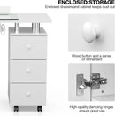 Manicure Table, Glass Top Nail Tech Desk Nail Table Station for Nail Tech w/Electric Downdraft Vent, Wrist Cushion,