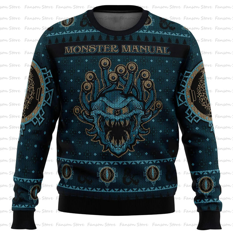 Majoras Mask Seamless Pattern Zelda Ugly Christmas Sweater Autumn Women Men Pullover Tops 2025 Fashion Couple Hoodie Sweatshirt