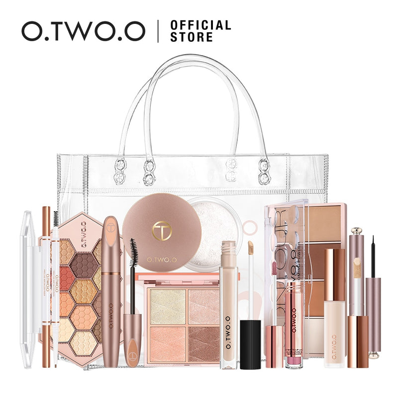 O.TWO.O 11pcs/set Full Makeup Kit Include Eye Shadow Blusher Concealer Contour Highlight Mascara Eyebrow Eyeliner Loose Powder