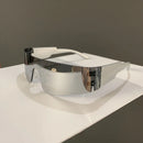 KAMMPT One-pieces Sunglasses Men Women Fashion Rimless Punk Multicolor Male Shades Eyewear New Trendy Female UV400 Sun Glasses