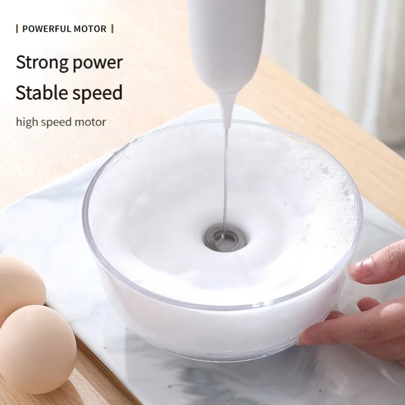 1PC Battery Model Handheld Egg Beater Froth Mixer Kitchen Automatic Coffee Milk Foaming Mixer Kitchen Whisk Tools