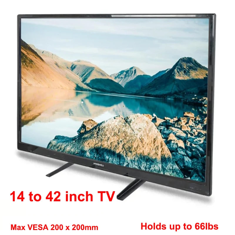 Universal TV Large Stand Height Adjustable Base for Most TVs Up to 75" Max VESA 600x400 mm Leg Stand Holds up to 110 lbs