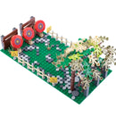 Military MOC Sentry Building Block Soldier Sandbag Fence Cannon Shell Barbed Wire Weapon Rack Training Field Watchtower Toy K018