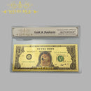 1-10pcs Nice Gifts For 1-100 Bitcoin and Dogecoin With Nice Frame in 24k Gold Foil For Collection
