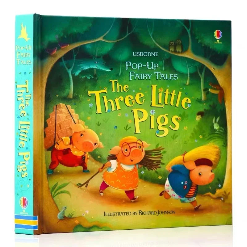 Usborne Pop-Up Three Little Pigs English 3D Flap Picture Books Kids Reading Book baby learn English language Books for Children