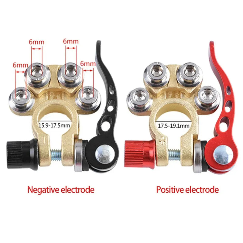 Quick-Disassembly Zinc Alloy Battery Head Battery Stake Head Terminals Thickened Head Zinc Alloy Material