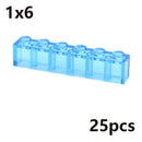 MOC Transparent Thick Building Blocks 1x1 1x2 2x2 2x4 Dots Clear Brick Figures Educational Creative Toy for Kid Compatible Brand