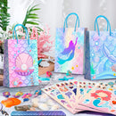 84pcs Mermaid Party Favors for Boys and Girls with Mermaid Birthday Rings Keychain Slap Bracelets Bags Hair Clips Necklace etc