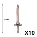 Medieval MOC Weapon Figure Accessories Building Blocks Soldiers Sword Shield Bow Arrow Trident Hammer Axe Spear Brick Kid Toy