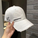 Purple Pleated Baseball cap New 2023 Flat Tongue Hat Small Face Wide brim Versatile Sunscreen Baseball cap for Men and Women