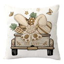 2025 Easter Rabbit Table Runner Linen Bunny Dining Table Cloth Placemat Spring Holiday Happy Easter Decoration For Home Kitchen