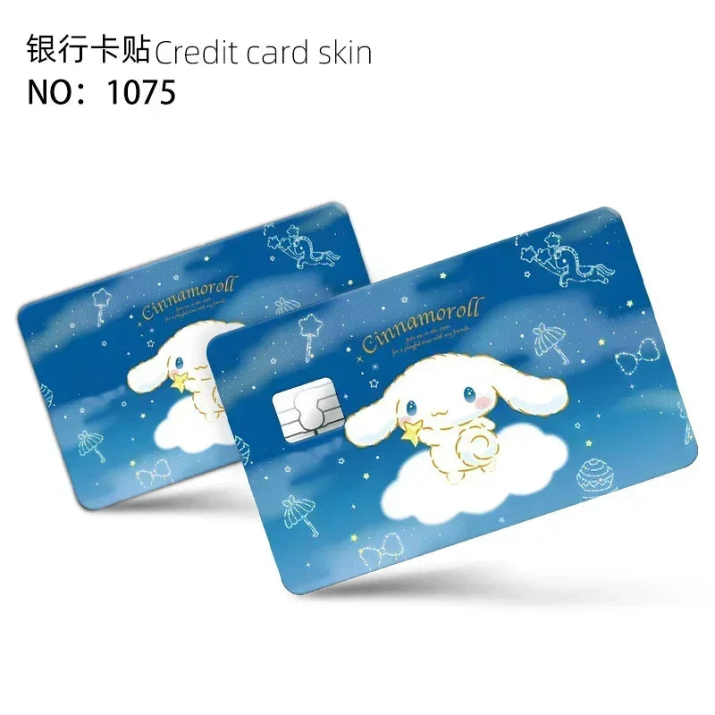 Sanrio Various Anime Bank Credit Cards Bus Pass Stickers Cool Decoration Waterproof and Scratch Resistant Stickers Toys Gifts