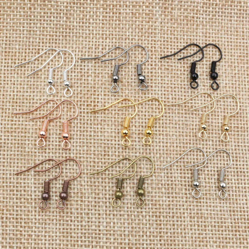 100pcs/lot 20x17mm DIY Earring Findings Earrings Clasps Hooks Fittings DIY Jewelry Making Accessories Iron Hook Earwire Jewelry