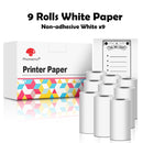 Phomemo 3 Rolls Self-adhesive Transparent Sticker Thermal Paper for T02 M02X Label Sticky DIY Photo Texts Study Notes Printing