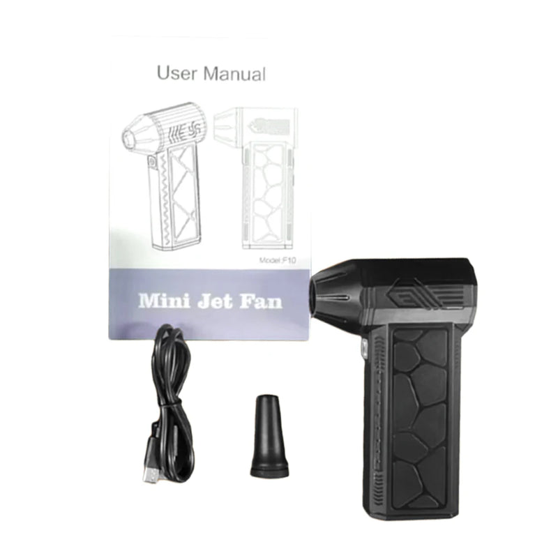 Mini Turbo Jet Fan 130000 RPM Handheld Powerful Air Blower Compressed Air Duster 3 Gear Winds for PC/Home /Car Cleaning Tool