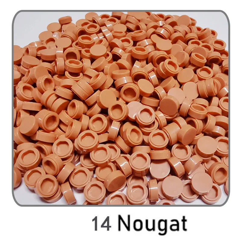 1000pcs DIY Pixel Art Bricks1x1 Round Tile Building Blocks Compatible with 98138 Anime Figure Assemble Toys Gift for Children