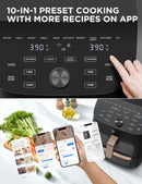 Midea Hot Air Fryer, Double Stack, Overlapping Airfryer, Smart WiFi Sync with Alexa, 11L XL Vertical Space-Saving ,MAF002S