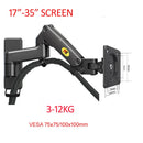NB F150 3-12kg aluminum Gas spring Monitor tv wall bracket full motion 2 arm LCD 24"-35" LCD mount monitor holder led stand