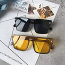 Oversized Sunglasses Square Women Sun Glasses Female Eyewear Eyeglasses One Piece Frame UV400 Shade Fashion Men Driving Glasses